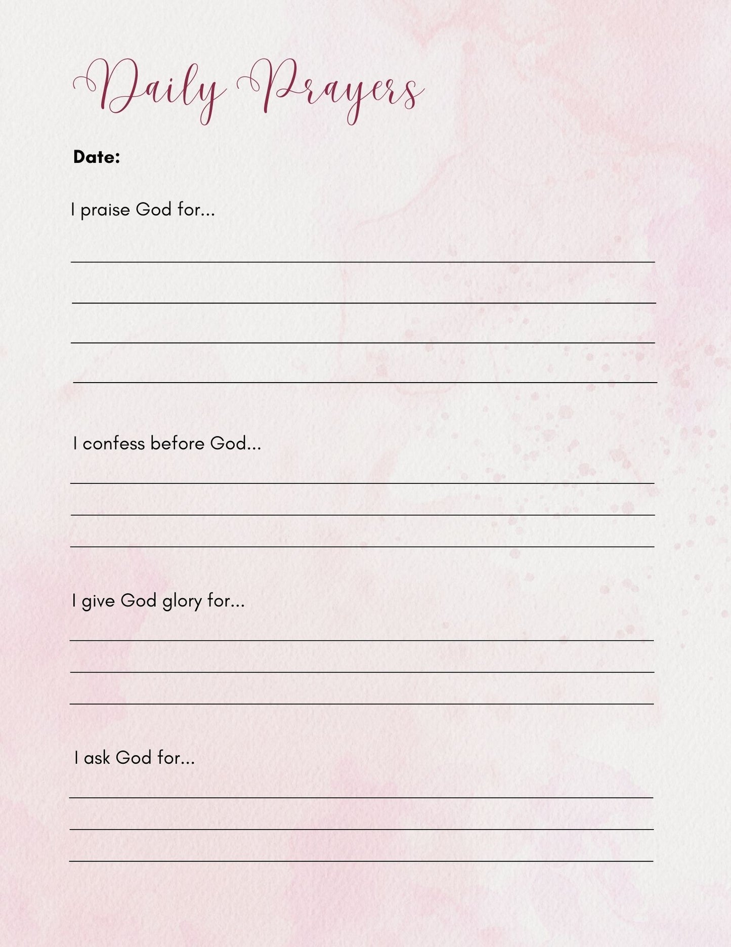 Scripture Guided Prayer Journal (PDF Download)